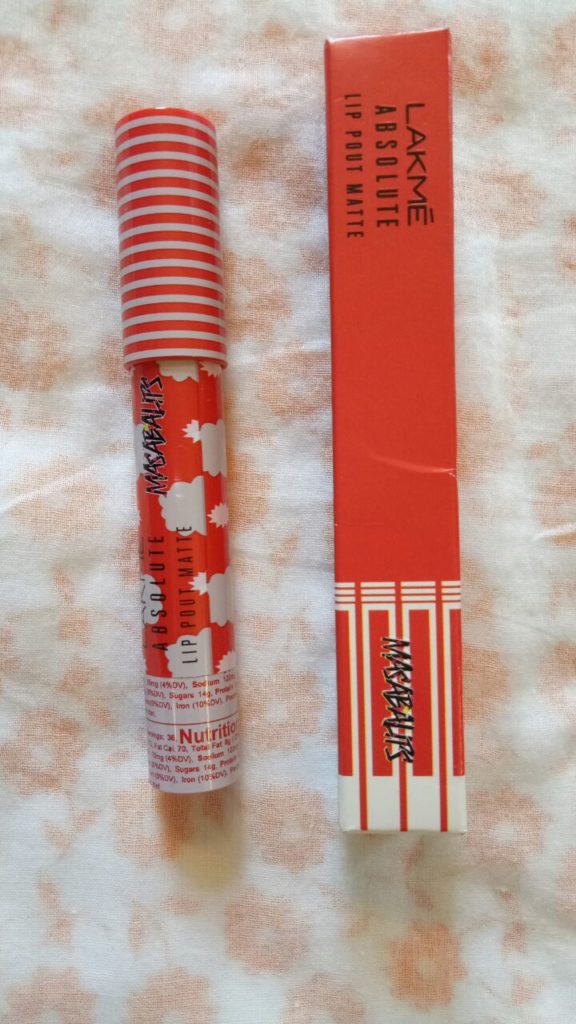  LAKME ABSOLUTE LIP POUT BY MASABA LIPS ORANGE CANDY